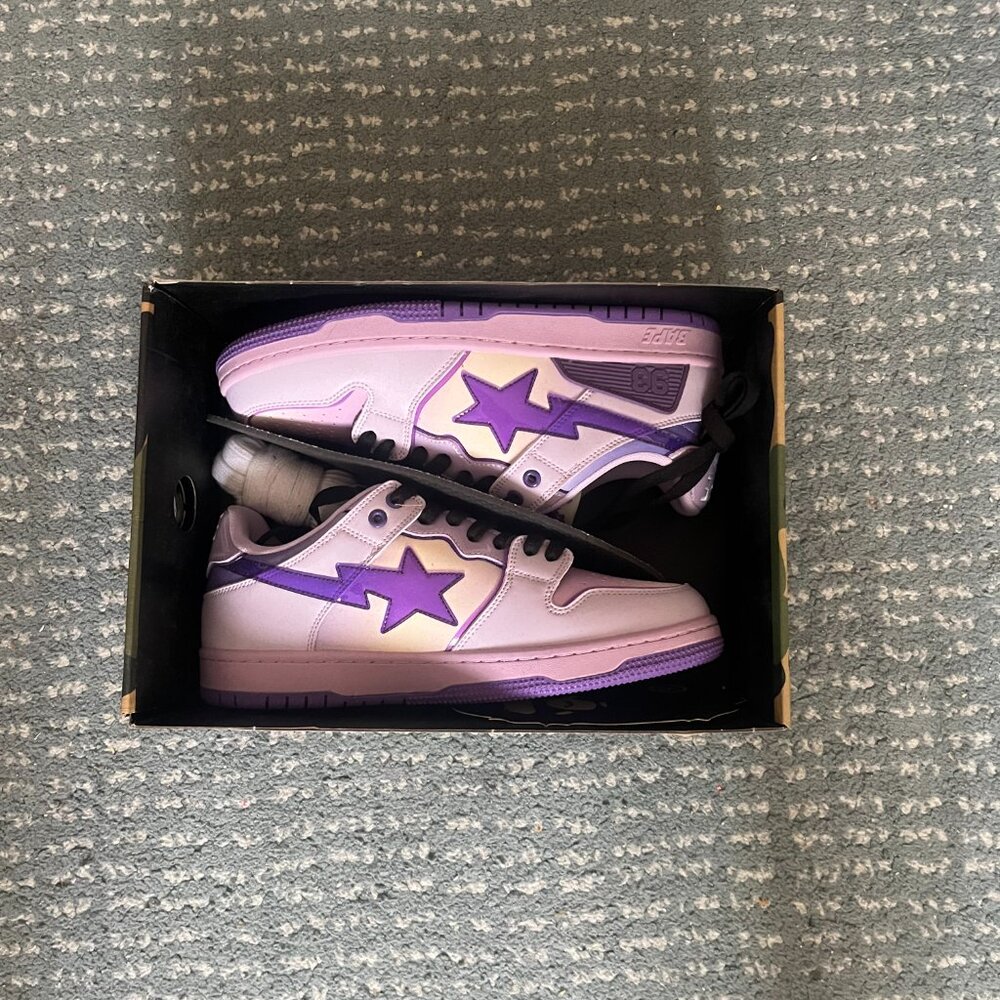 Purple Bapesta Sneakers (Size 10) - Picture 2 of 4